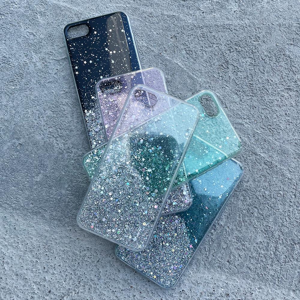 Coque en silicone Wozinsky Star Glitter pour Xiaomi Redmi Note 10S/Redmi Note 10 - Transparent