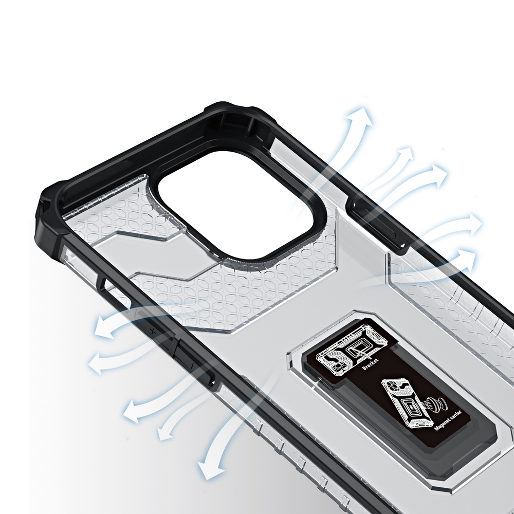 Étui Crystal Ring Case pour Apple iPhone 13 Pro Max - Noir