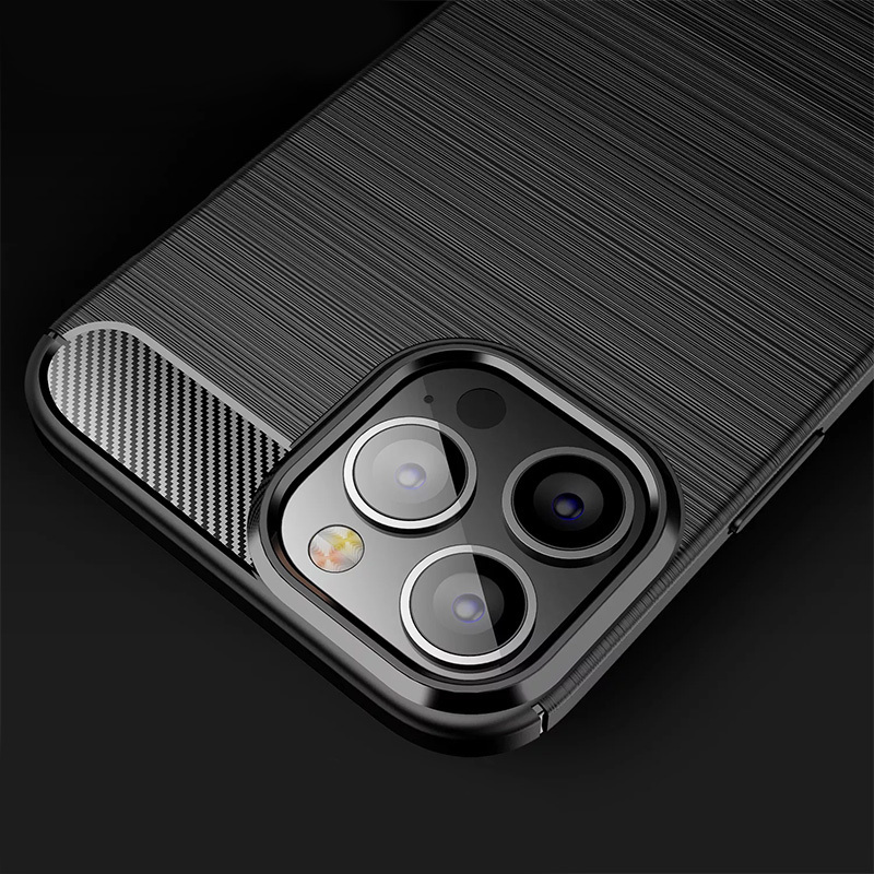 Coque Carbon Shield TPU pour Apple iPhone 14 - Bleu foncé