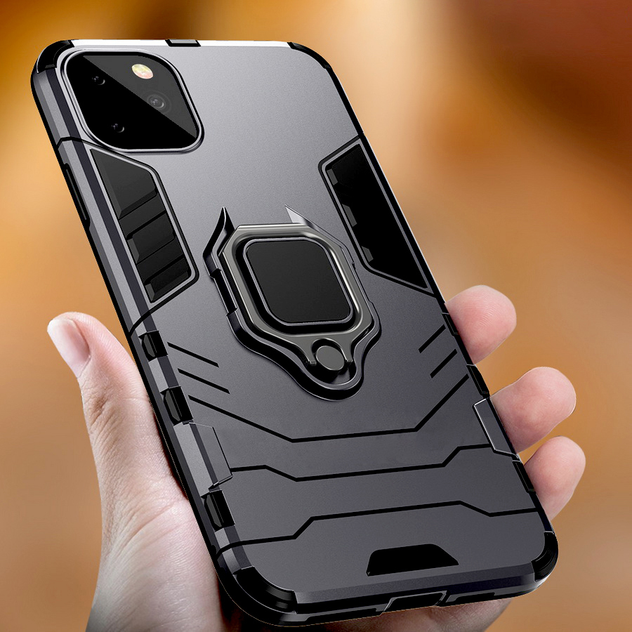 Coque Ring Armor pour Realme C33 - Noir