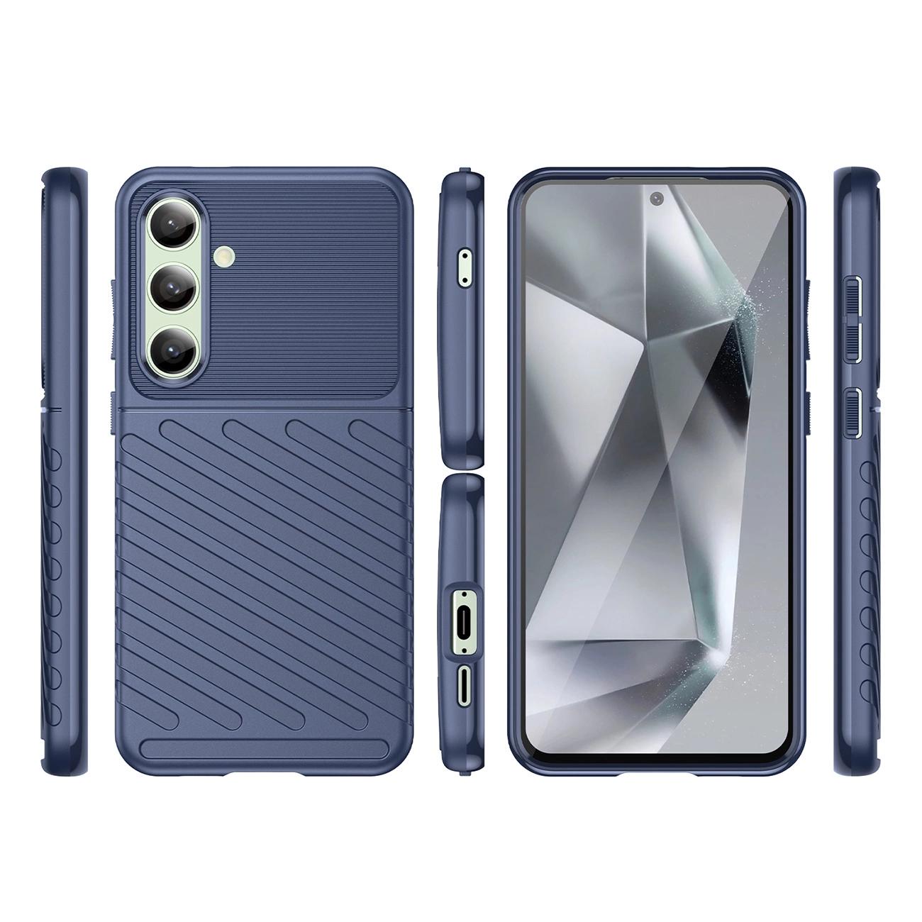 Coque résistante Thunder pour Samsung Galaxy S24 FE - Bleu