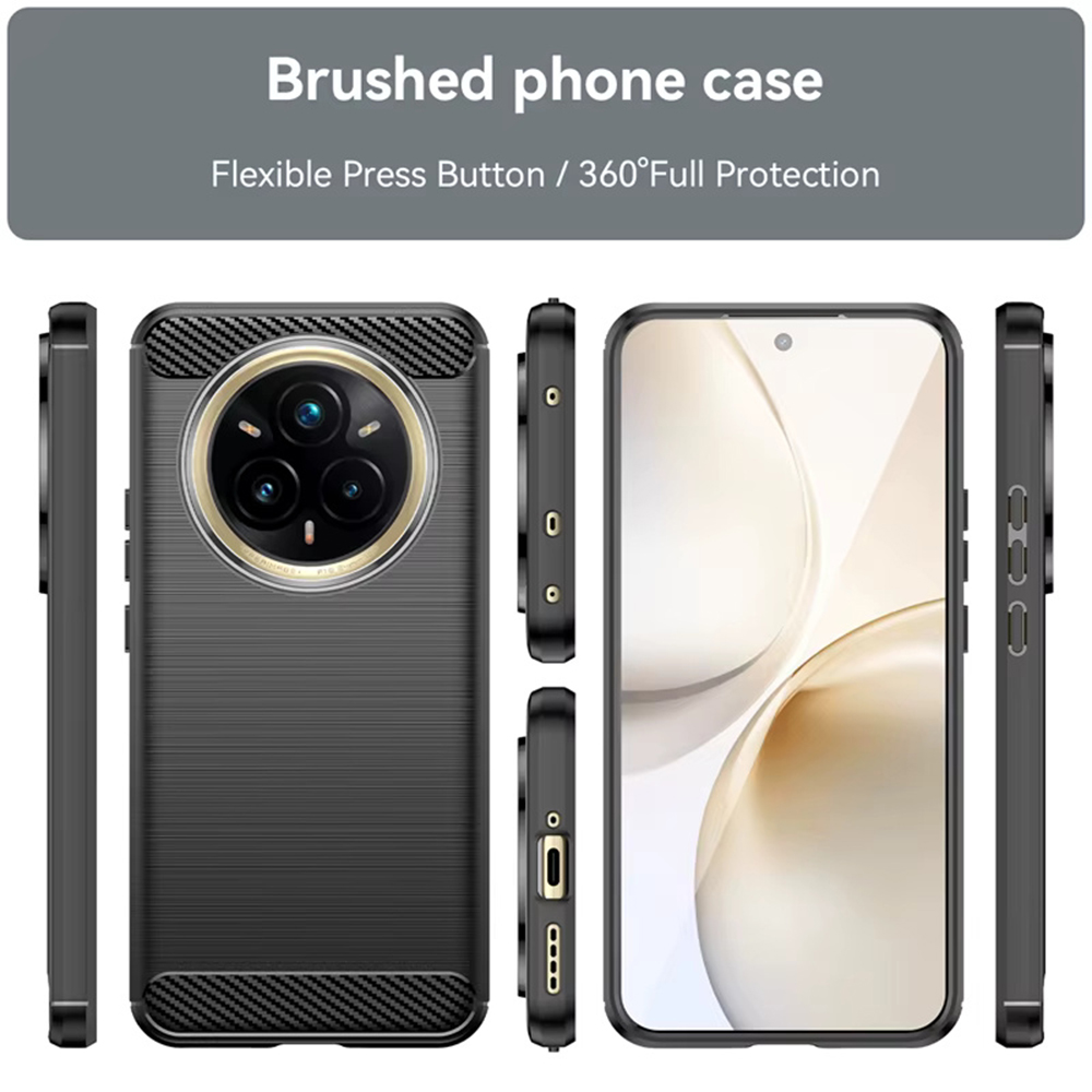 Coque Carbon Shield TPU pour Realme 14 Pro+ - Noir