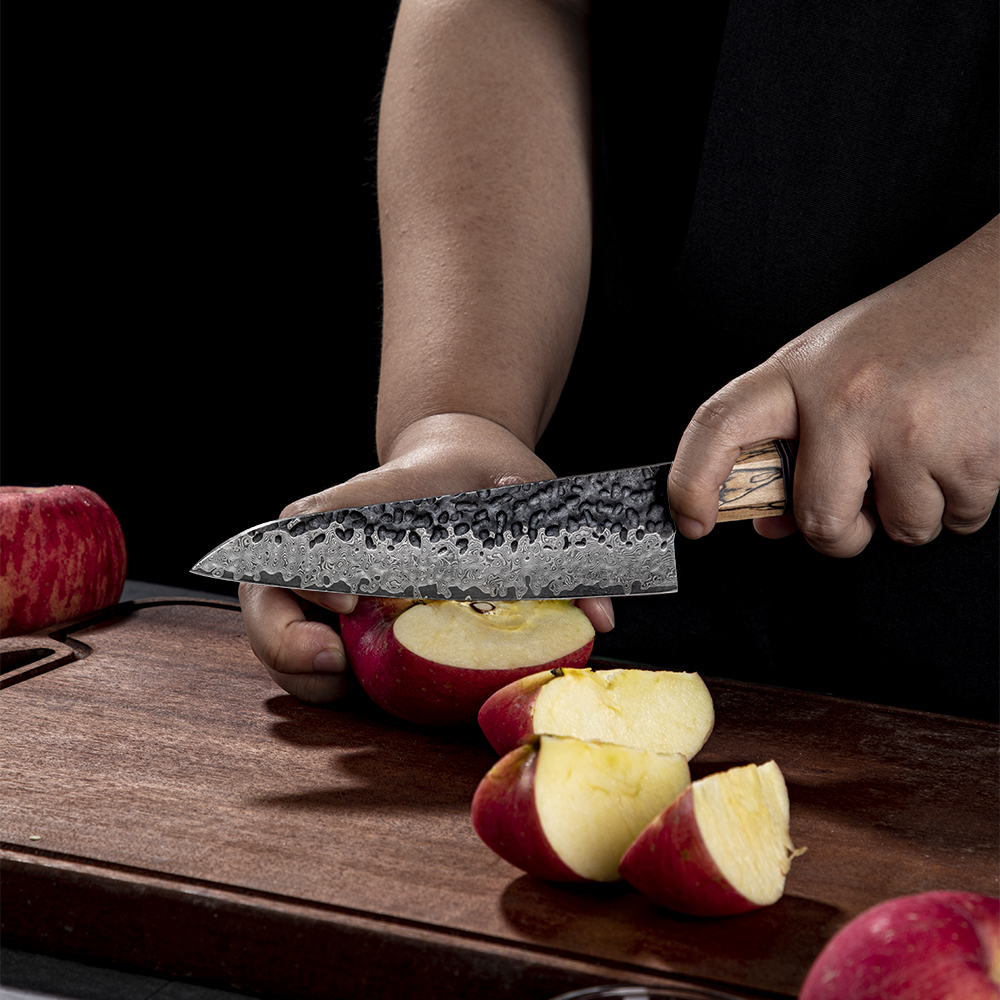 Couteau de cuisine damassé ZE-37434 - Slicer / Marron
