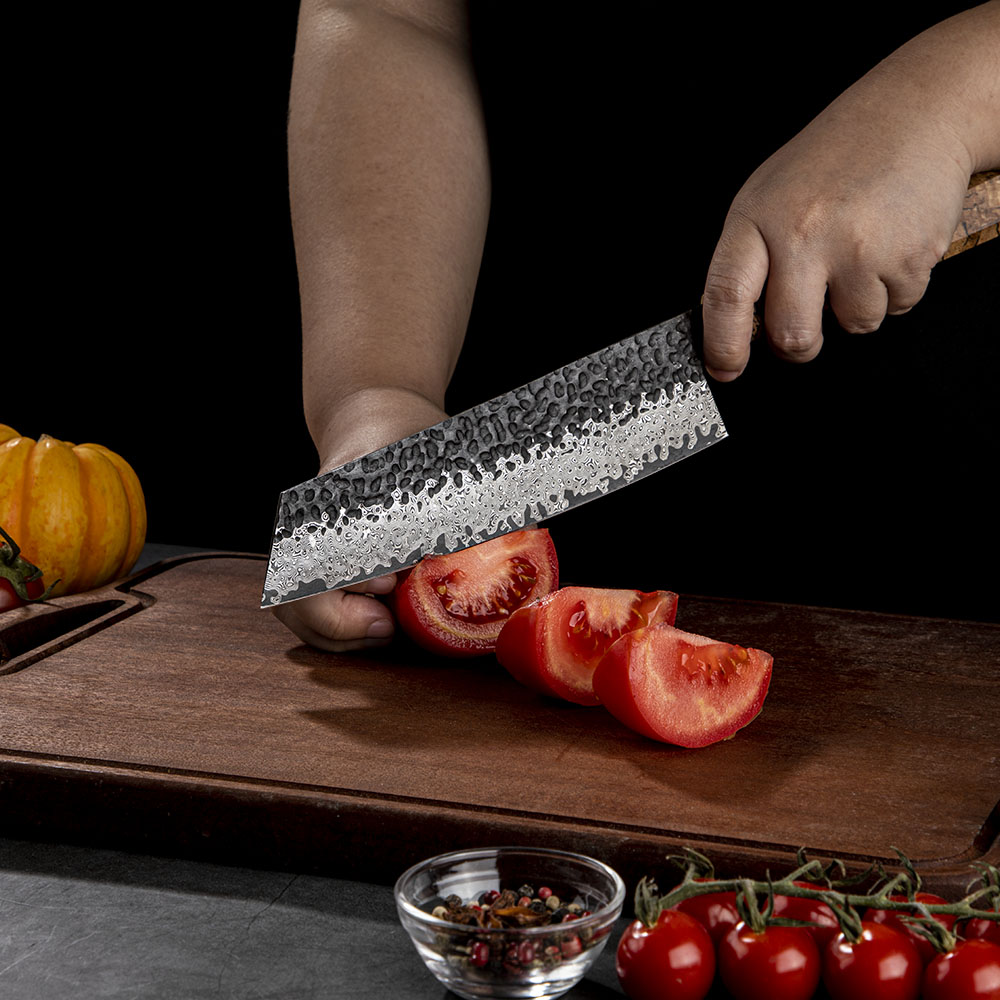Couteau de cuisine damassé ZE-37434 - Slicer / Marron