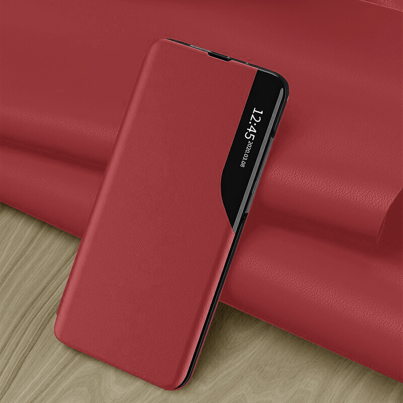 Étui livre élégant View Case pour Xiaomi Redmi Note 13 - Rouge