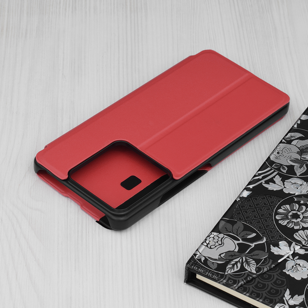 Étui livre élégant View Case pour Xiaomi Redmi Note 13 - Rouge