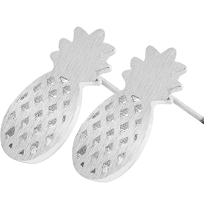 Boucles d'oreilles Ananas - Argenté