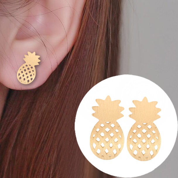 Boucles d'oreilles Ananas - Argenté