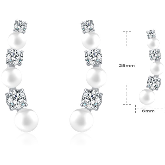Boucles d'oreilles PE-2799 - Argentées