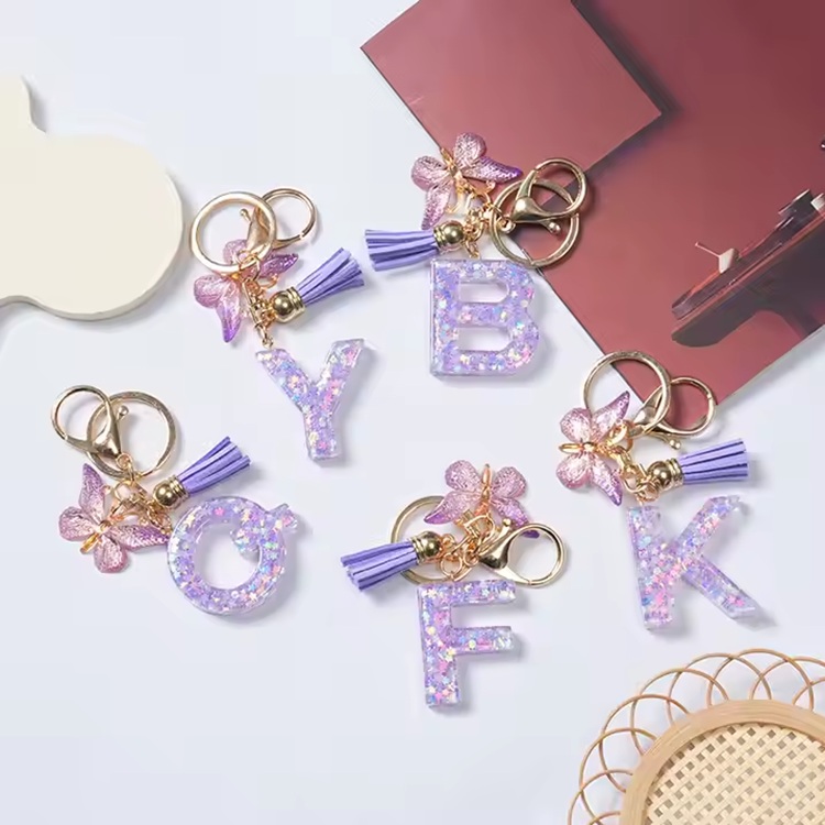 Porte-clés Alphabet - N / Violet