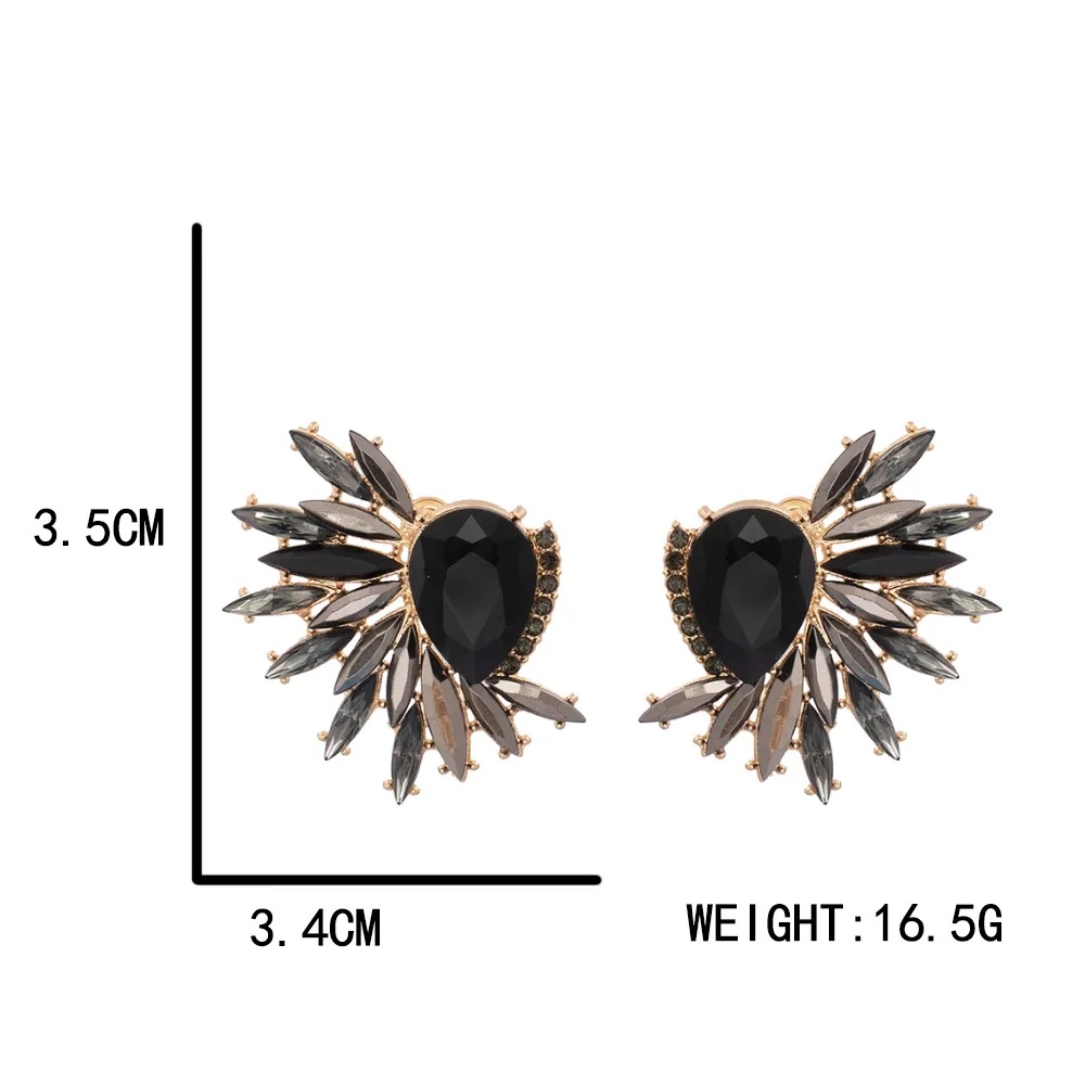 Boucles d'oreilles FL-33411 - Doré / Rouge