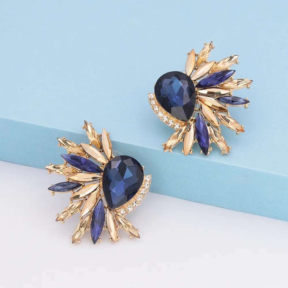 Boucles d'oreilles FL-33411 - Doré / Rouge