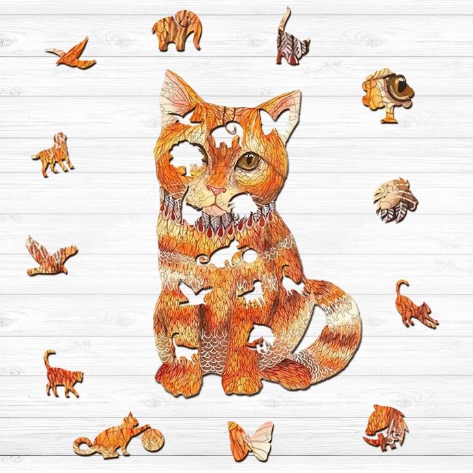 Puzzle en bois - Katze / L