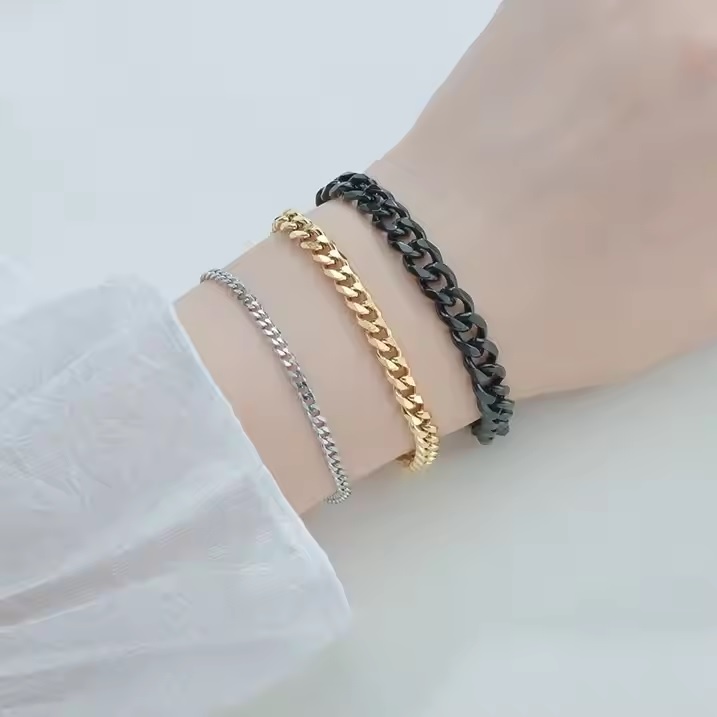 Bracelet KR-34790 - Argenté / 22cm / 11mm