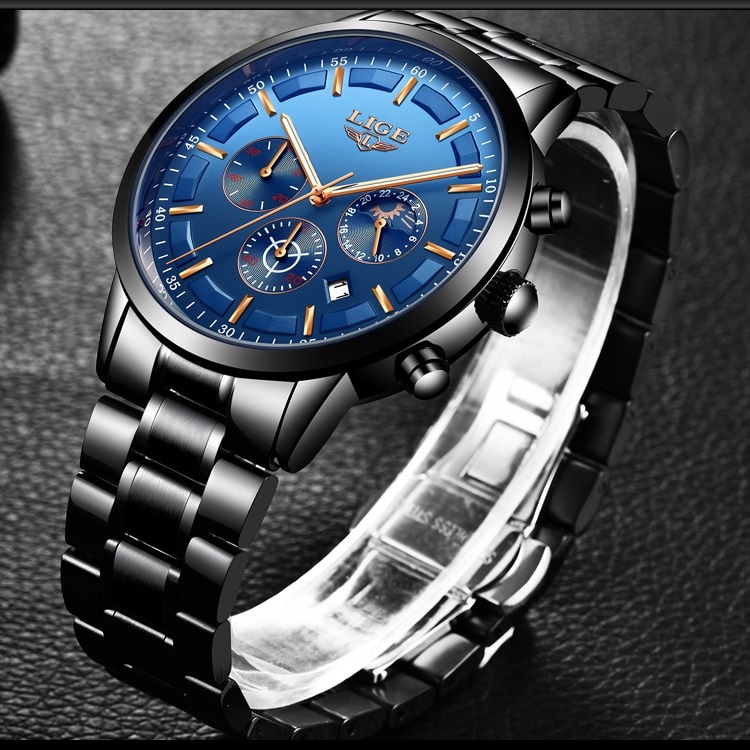 Montre LIGE ST-4056 - Noir / Doré