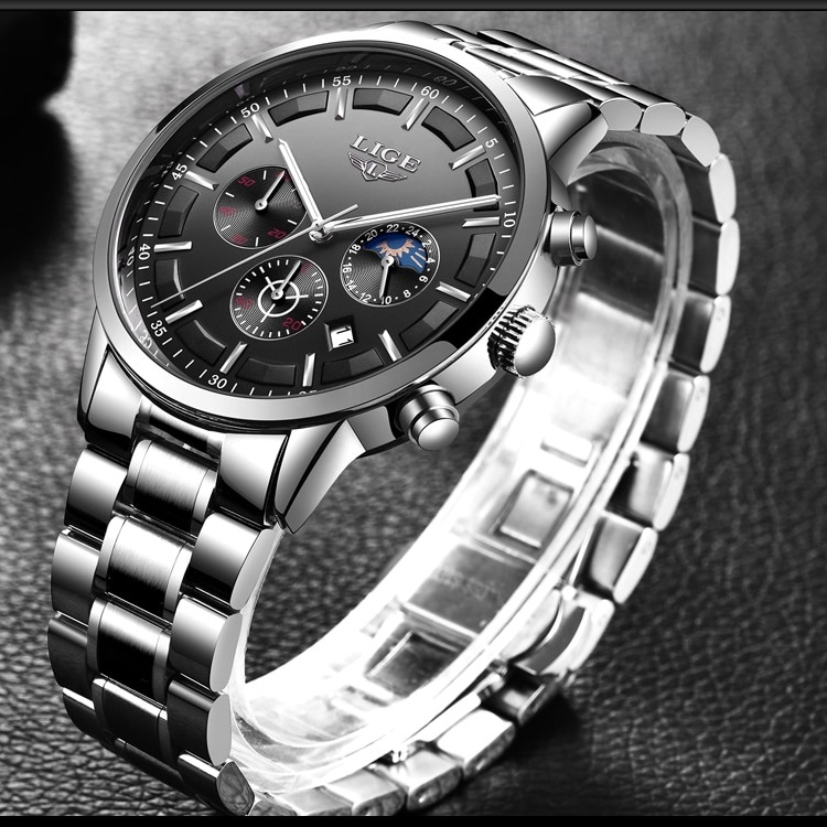 Montre LIGE ST-4056 - Noir / Doré