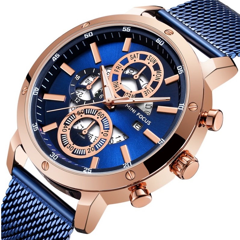 Montre Mini Focus VA-23940 - Bleu / Or Rose