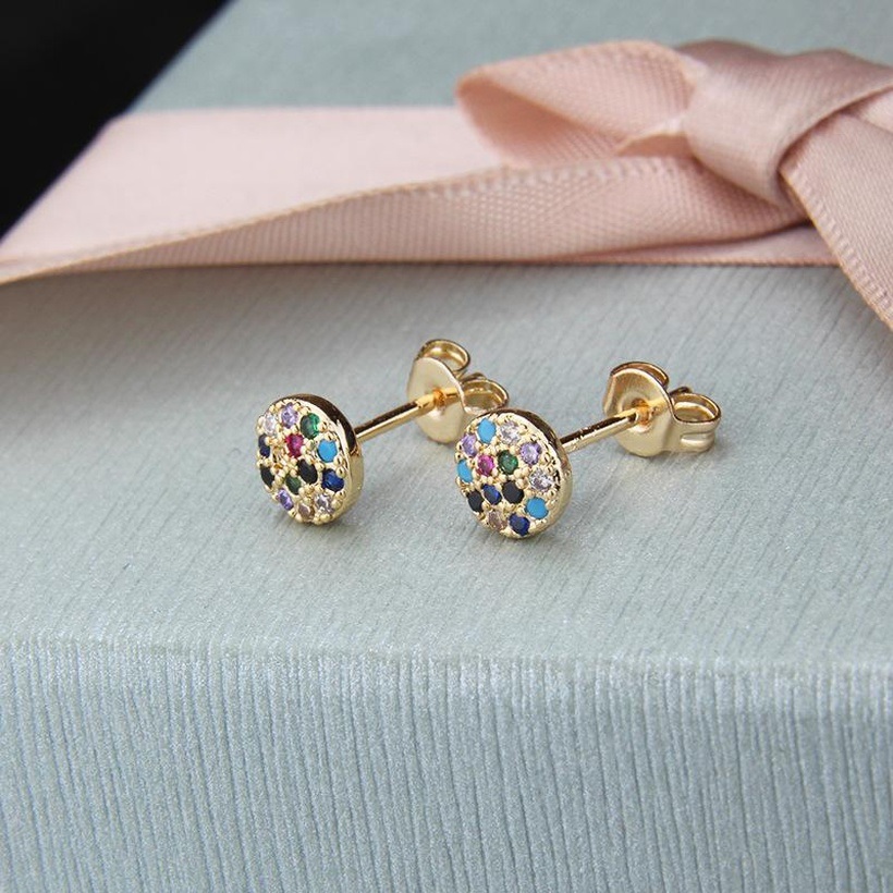 Boucles d'oreilles CA-21187 - Doré / Cristal