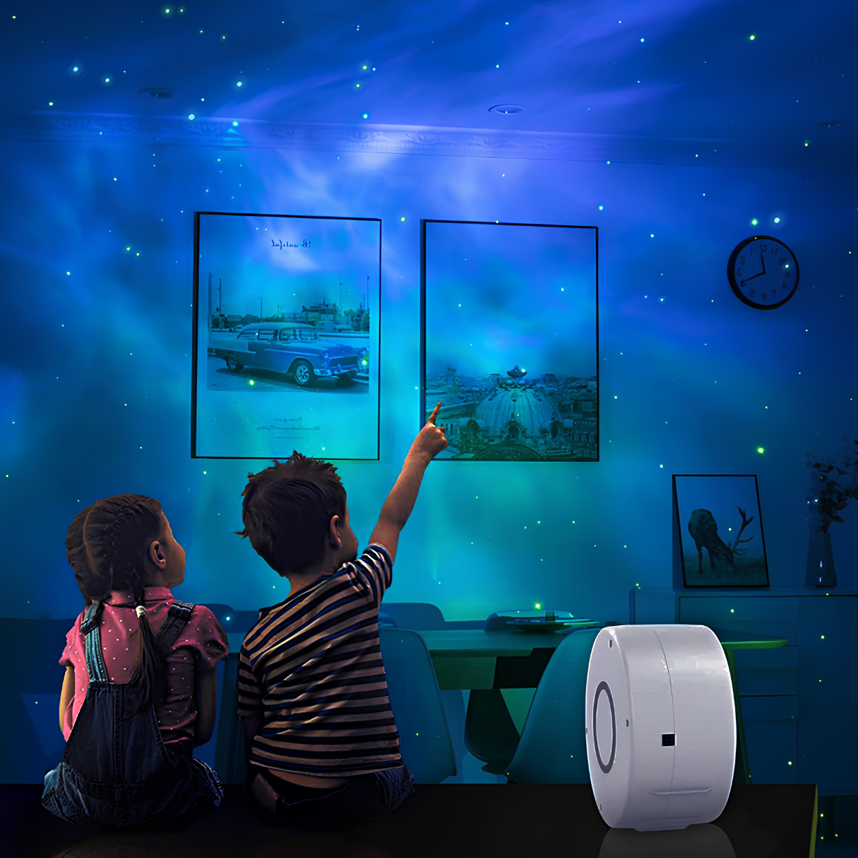 Projecteur LED ciel étoilé AR - 40951 - Blanc