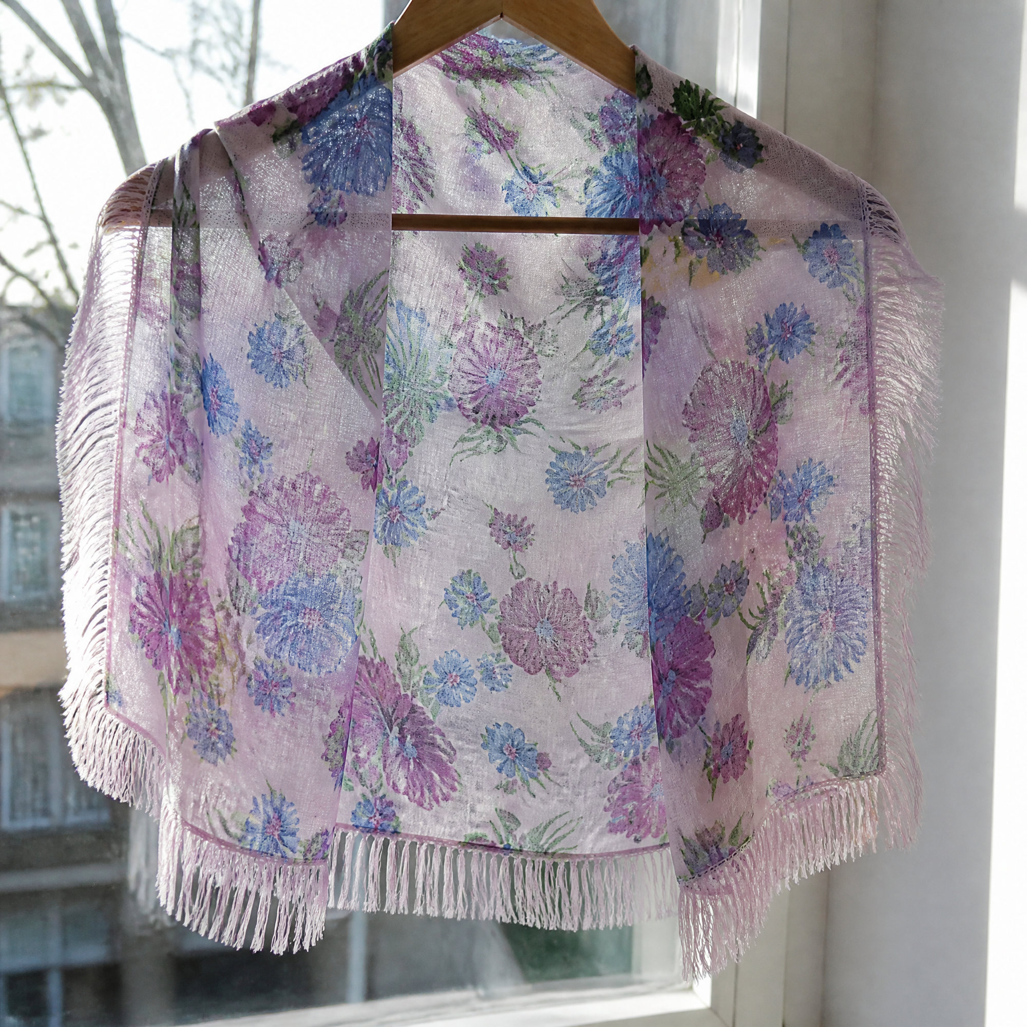 Foulard VA-42121 - Rose / Bleu