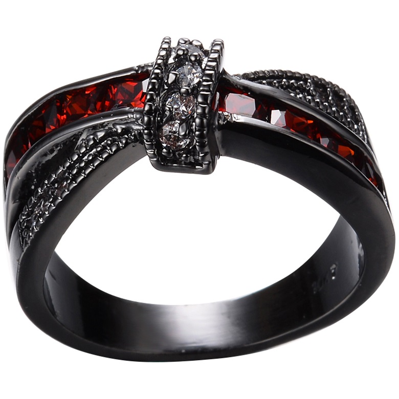 Bague DI-2290 - Noir / Rouge / 54,4mm