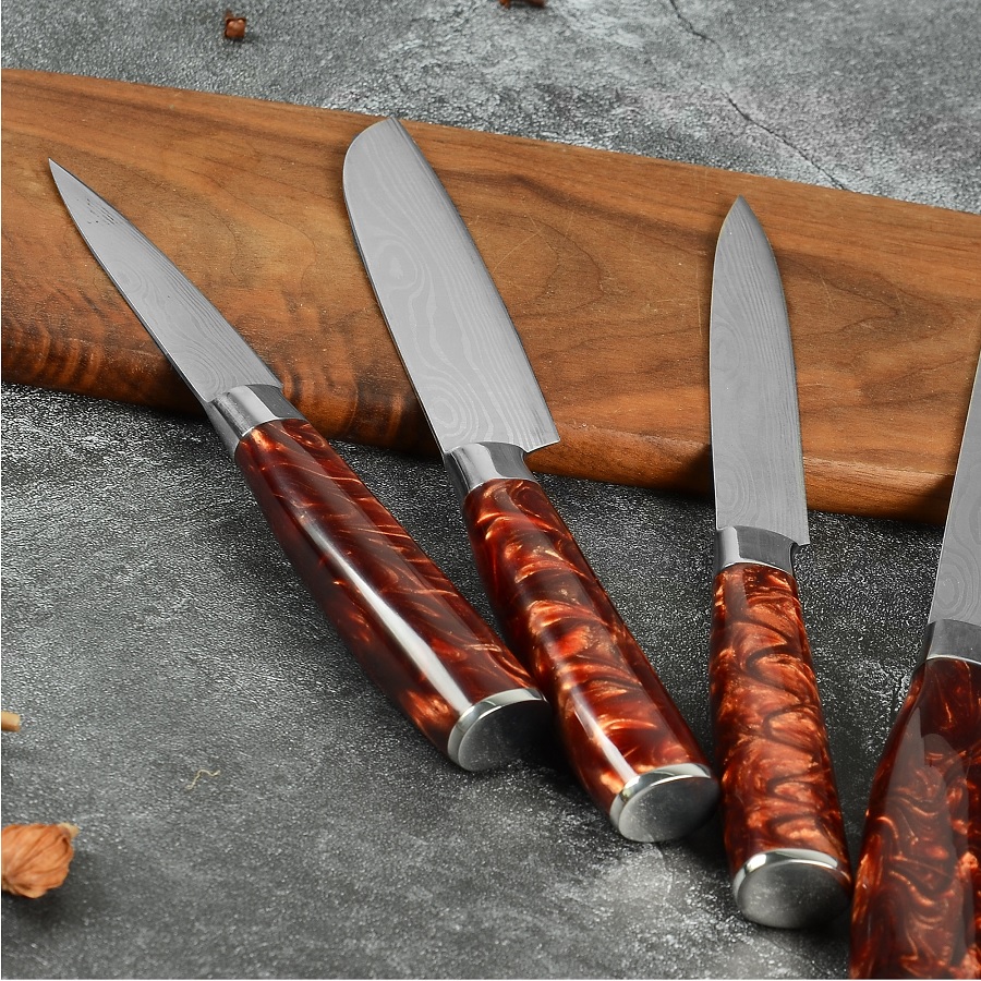 Ensemble de couteaux de cuisine BL-39184 - 9pcs / Violet
