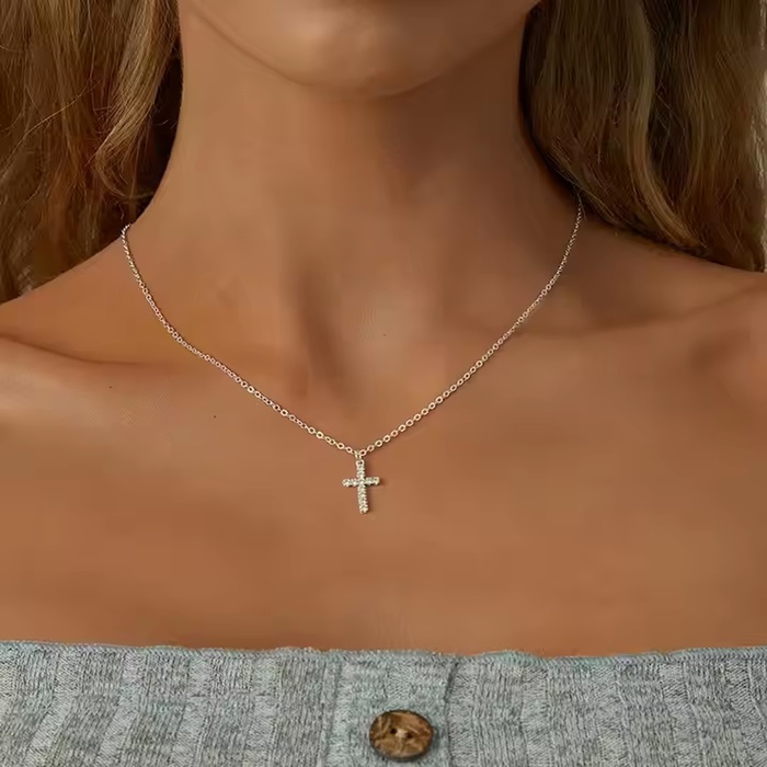 Collier Small Cross - Doré