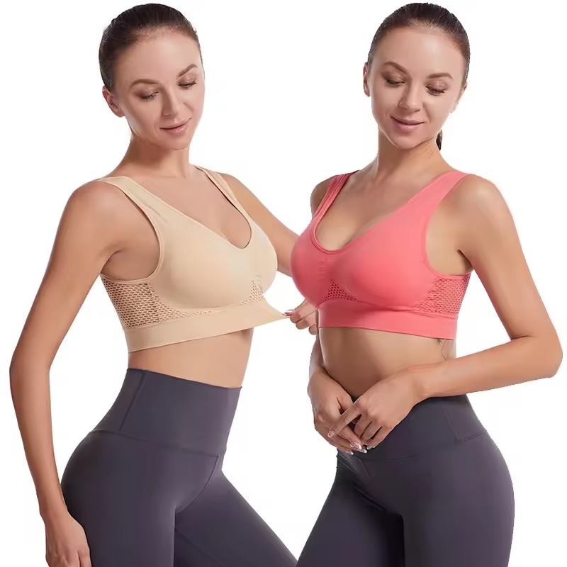 Soutien-gorge de sport sans couture - Noir / L