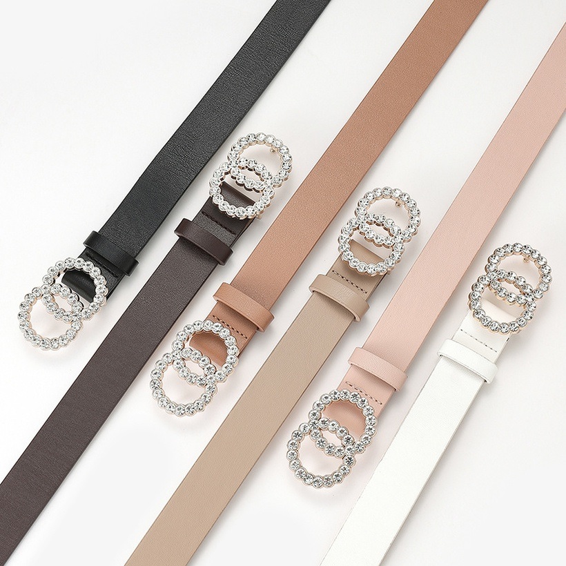 Ceinture Zircon Circles - Blanc