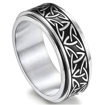 Bague CE-32080 - Argenté / Noir / 52mm