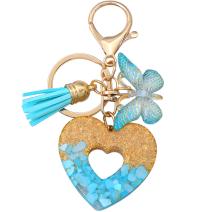 Porte-clés Heart - Bleu pâle