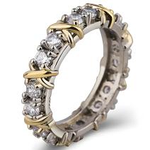 Bague WH-29059 - Argent / Or / 67mm