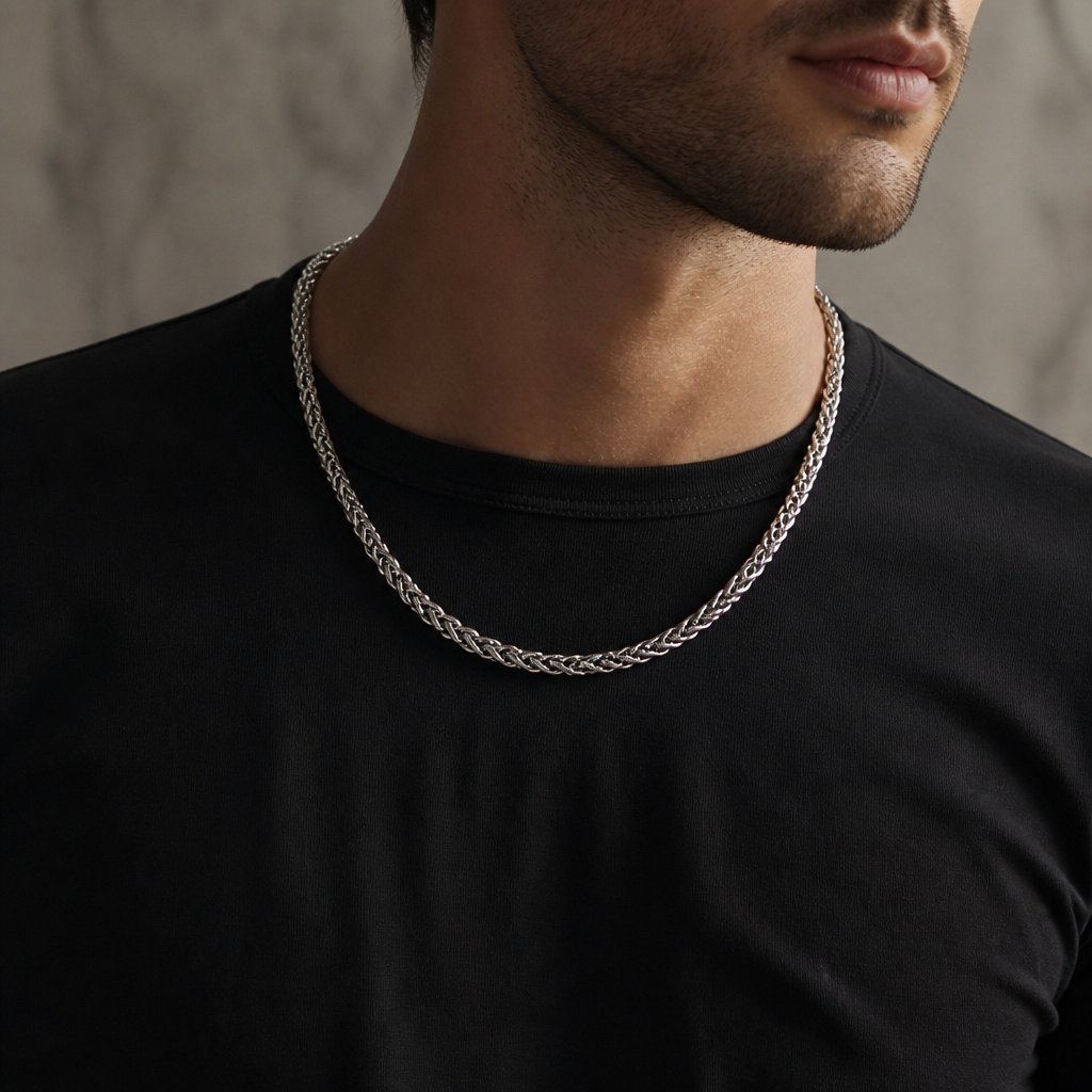 Chaîne pour homme SC - 22873 - Argentée / 5mm / 60cm