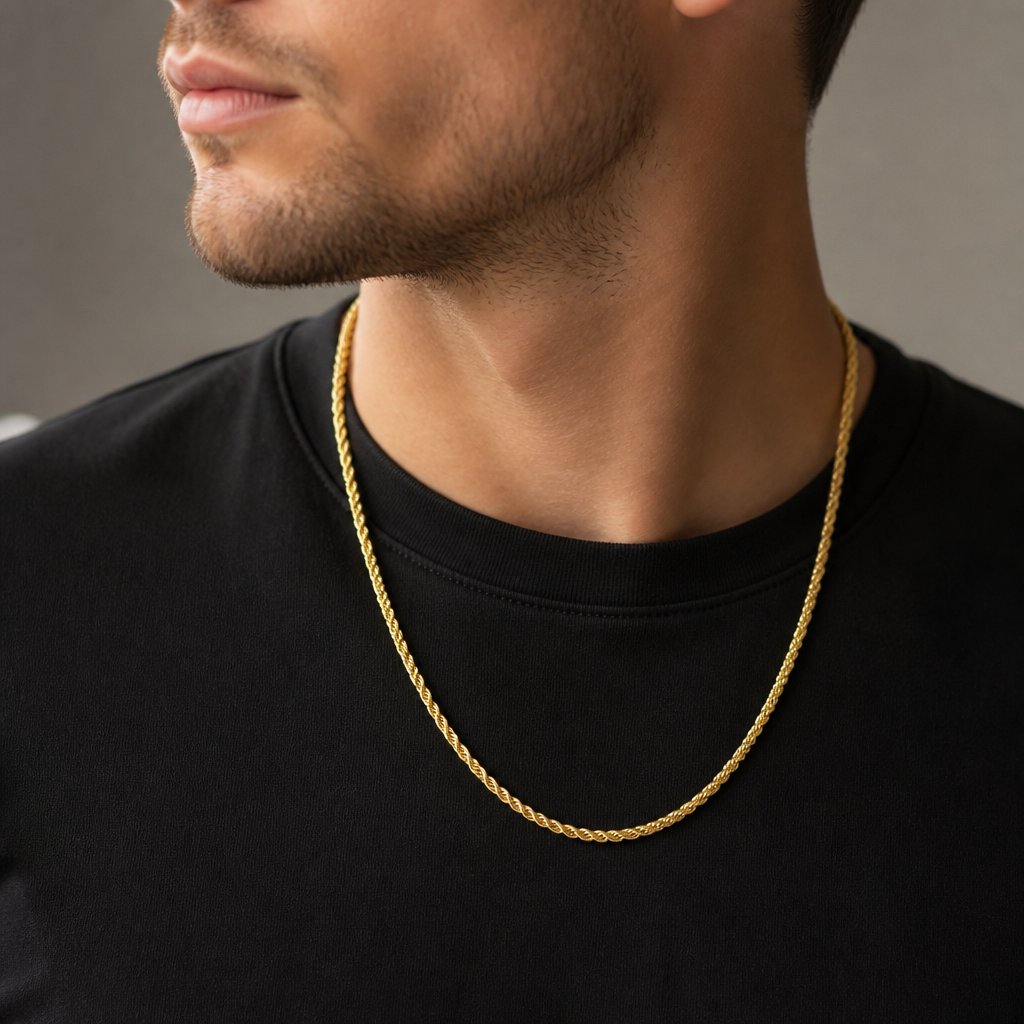 Chaîne pour homme SC-22874 - Doré / 3mm / 50cm
