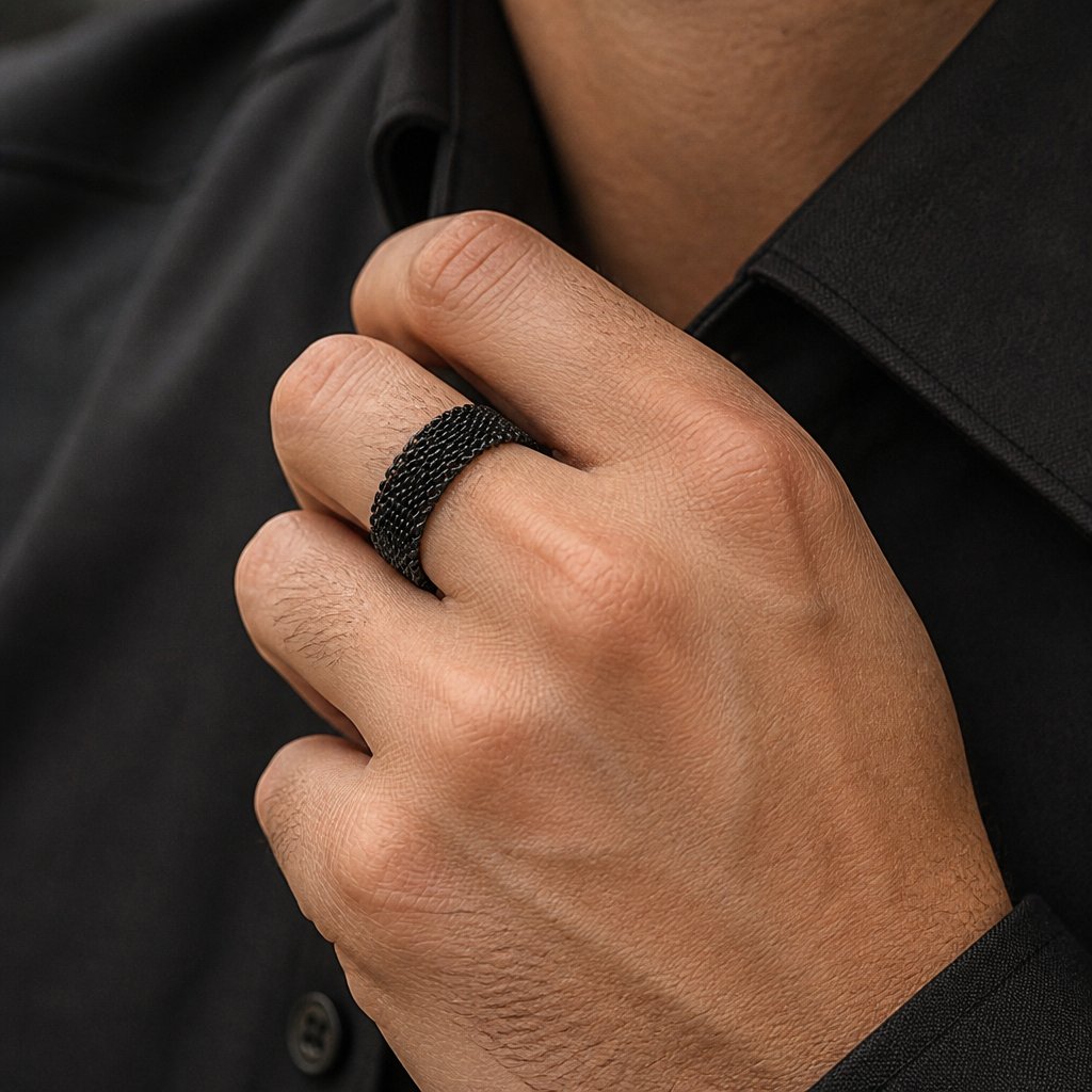 Bague BO-32419 - Noir / 59mm