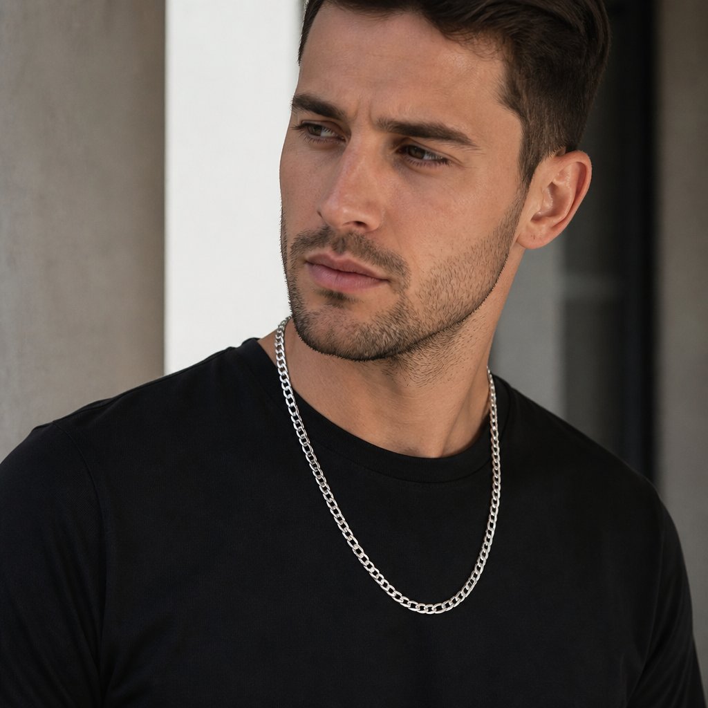Chaîne pour homme OT-34268 - Argenté / 55cm