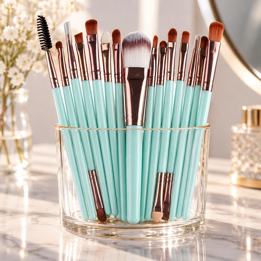 Pinceaux de maquillage Lola - Turquoise